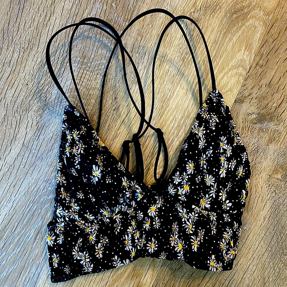 Victoria’s Secret PINK Sunflower Bralette/Crop top with strappy back - Size XS
